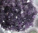 Purple Amethyst Geode with Calcite - Uruguay #57194-2